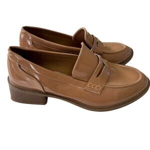 Jones New York y2k Women's Cabeela Faux Patent Leather Chunky Heel Loafer 7.5